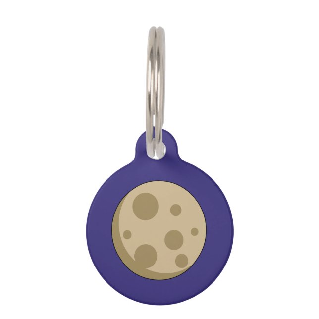 Full Moon | Add Name Pet Tag (Front)