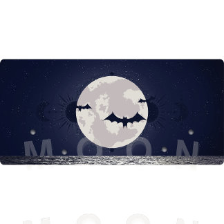 "Full Moon and Bats" – Celestial Night Sky Artwork T-Shirt