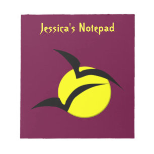Full Moon and Bats Customisable Notepad