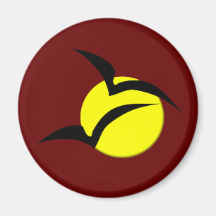 Full Moon and Bats Magnet