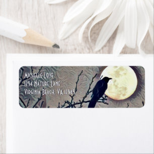 Full Moon and Crow Autumn Fall Address