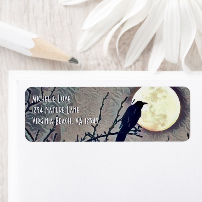 Full Moon and Crow Autumn Fall Address (Insitu)