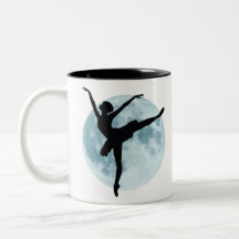 Full moon and dancer silhouette
