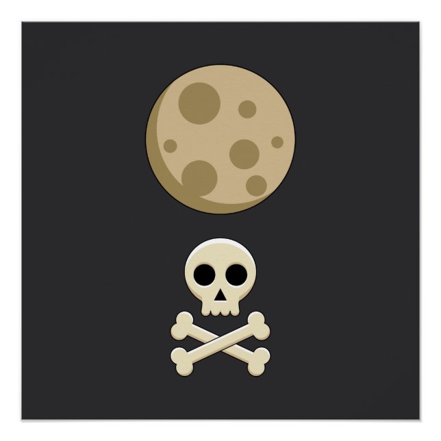 Full Moon and Skull  Poster (Front)