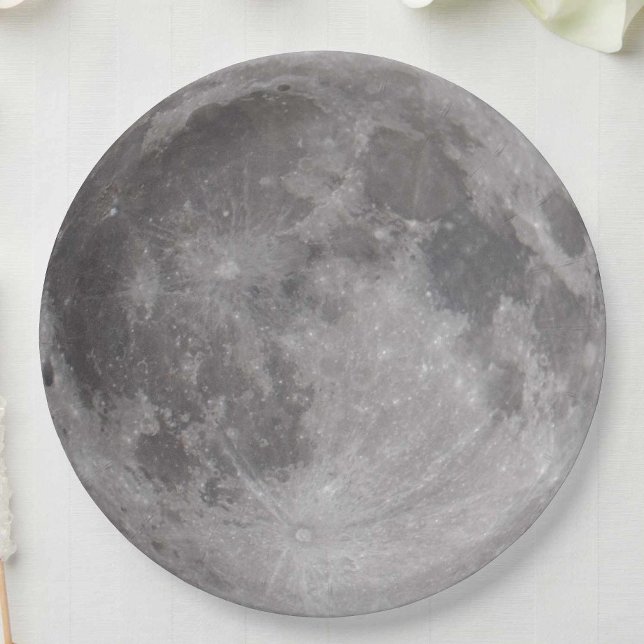 Full Moon Astronomy Theme Paper Plate (Creator Uploaded)