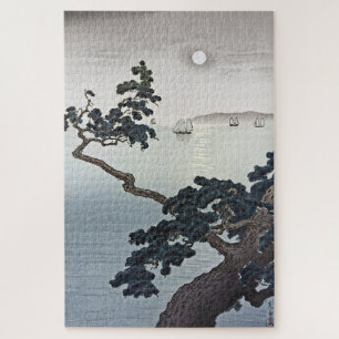 Full Moon at Akashi Beach by Tsuchiya Koitsu Jigsaw Puzzle