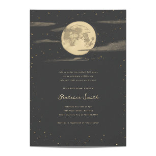 Full Moon Baby Shower Invitation