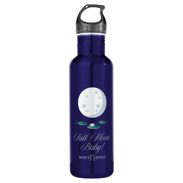 Full Moon, Baby! - The White Lotus 710 Ml Water Bottle (Front)