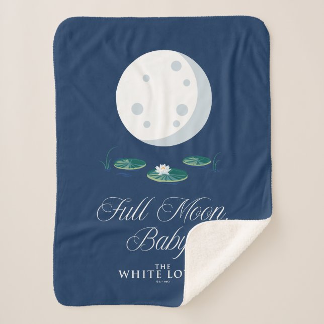 Full Moon, Baby! - The White Lotus Sherpa Blanket (Front)