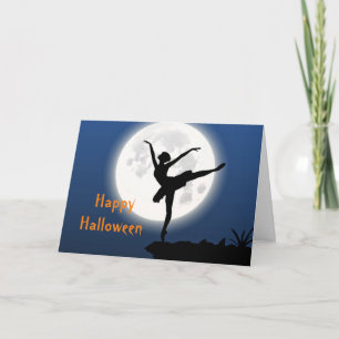 Full Moon Ballet Halloween Card