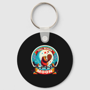 Full Moon Beaver Key Ring