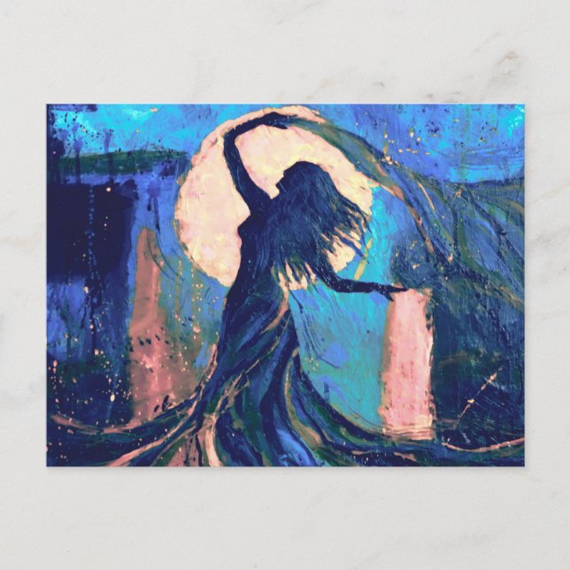 Full Moon Belly Dancer                        Postcard (Front)