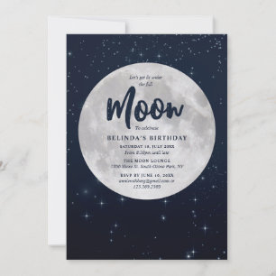 Full Moon Birthday Invitation