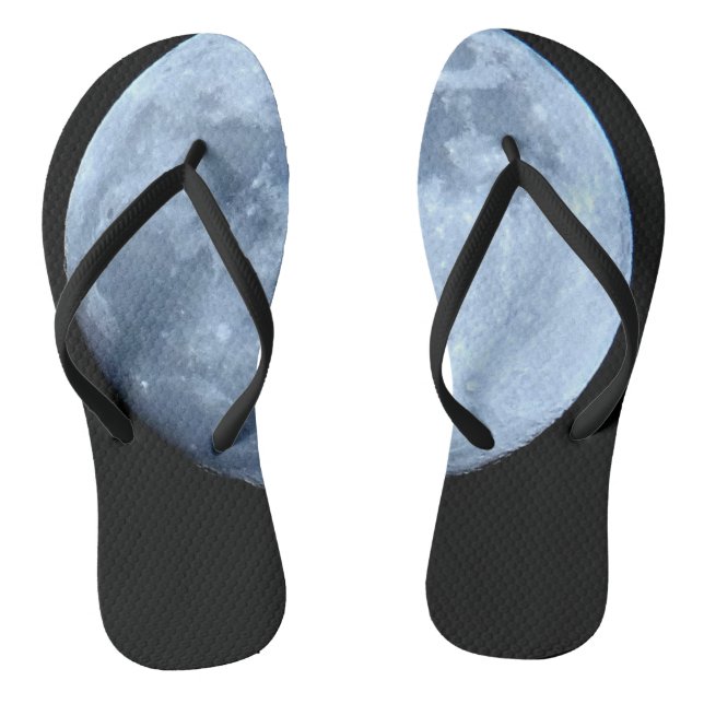 Full Moon blue and black Jandals (Footbed)