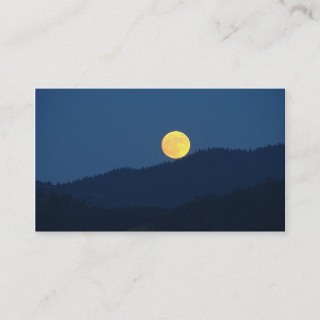 Full Moon Business Cards Orange Full Moon (Front)