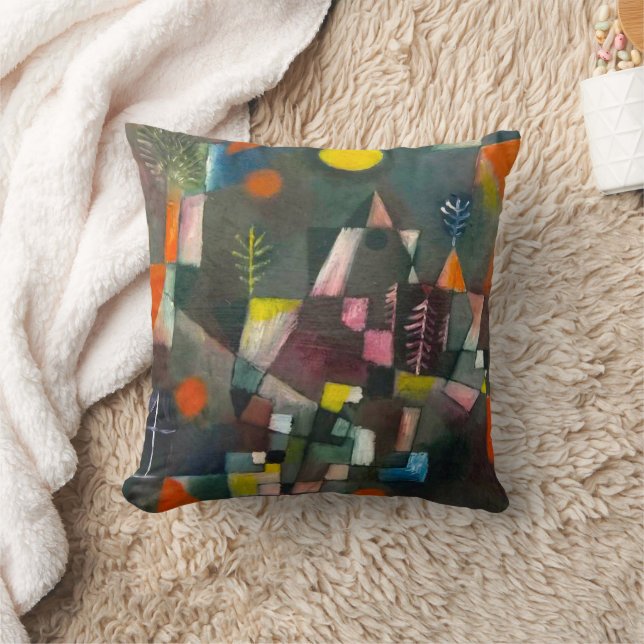 Full Moon by Paul Klee, Abstract Art Cushion (Blanket)