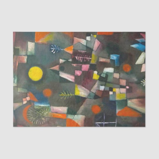 Full Moon by Paul Klee, Abstract Art Tissue Paper (Front)