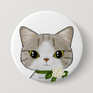 Full Moon Cat 7.5 Cm Round Badge