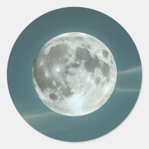 Full Moon Classic Round Sticker