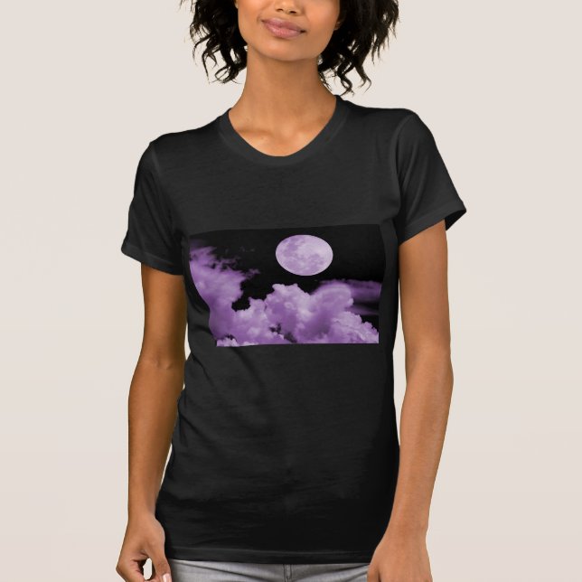 FULL MOON CLOUDS PURPLE T-Shirt (Front)