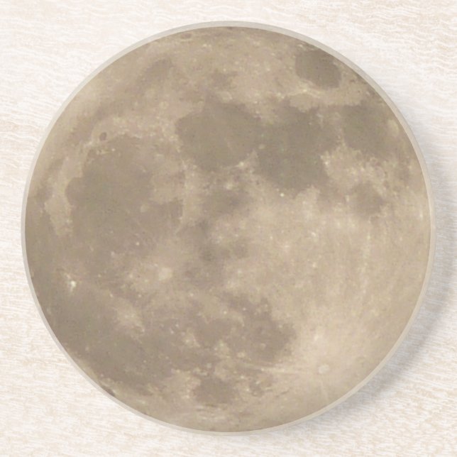 Full Moon Coasters Astrology Full Moon Gifts Decor (Front)