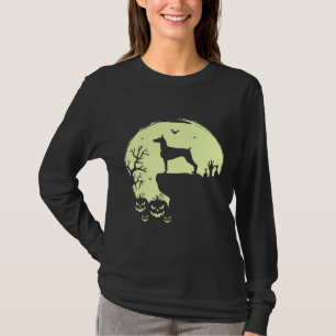 Full Moon Doberman Halloween Dog For Humans Women  T-Shirt