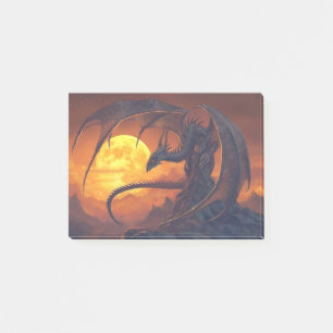 Full Moon Dragon Fantasy Post-it Notes