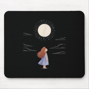 Full Moon Feelings Design Astrology Zodiac Space Mouse Pad