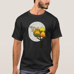 Full Moon Flock Of Birds Tree Outdoor Wildlife Nat T-Shirt
