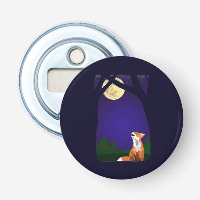 Full moon fox bottle opener (Front)