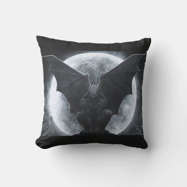 Full Moon Gargoyle Cushion (Front)