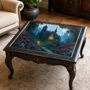 Full Moon Glowing Gothic Castle Decoupage Tissue Paper