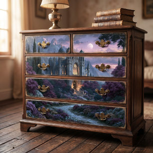 Full Moon Gothic Fantasy Castle Decoupage Tissue Paper