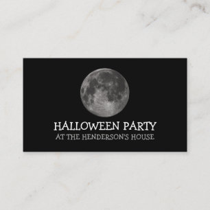 Full Moon, Halloween Party Invitation