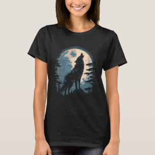 Full Moon Howling Wolf Wolves   2 T-Shirt