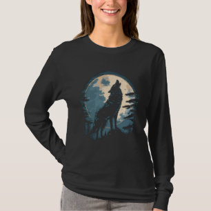 Full Moon Howling Wolf Wolves   2 T-Shirt