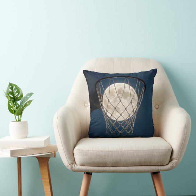 Full Moon In a Basketball Net Cushion (Chair)
