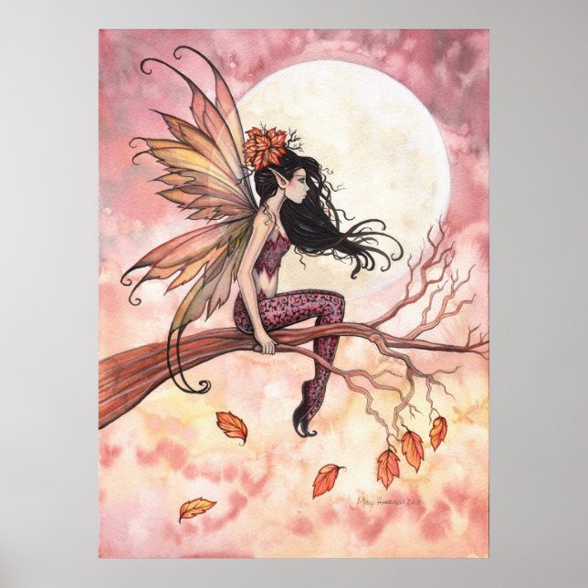 Full Moon in Autumn Fairy Poster (Front)
