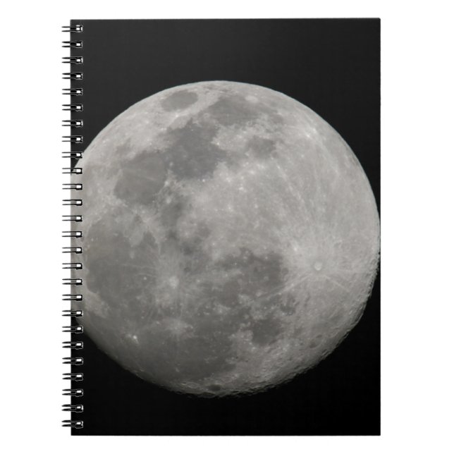 Full moon in black and white. Credit as: Arthur Notebook (Front)