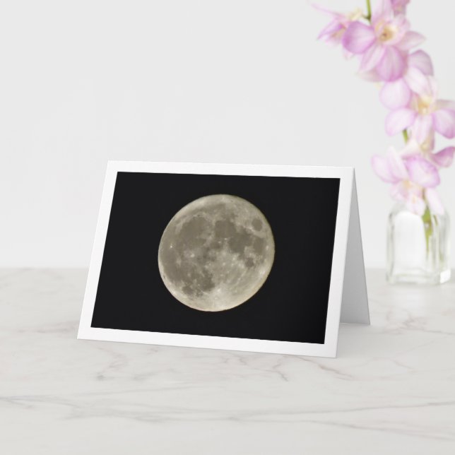Full Moon Landscape Card (Orchid)