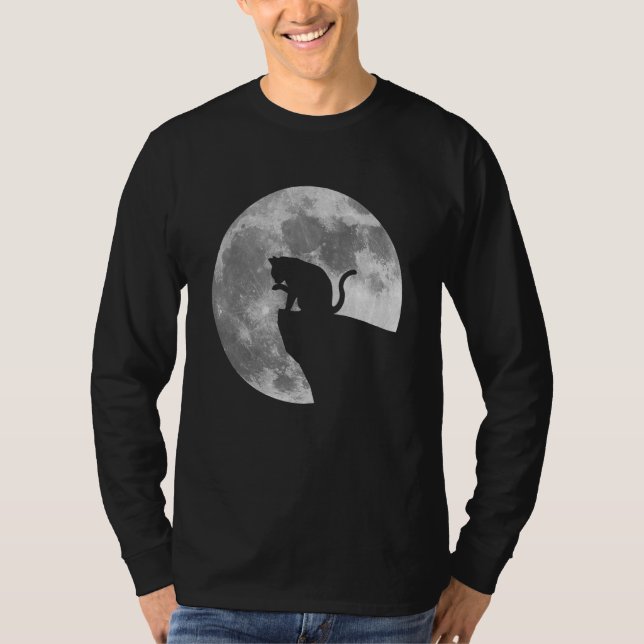Full Moon Luna Cat T-Shirt (Front)