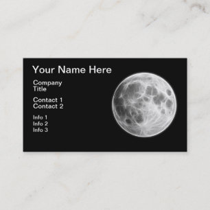 Full Moon Lunar Planet Globe Business Card