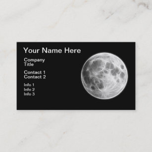 Full Moon Lunar Planet Globe Business Card