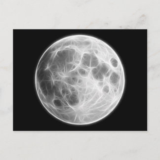 Full Moon Lunar Planet Globe Postcard