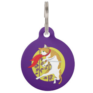 Full moon mission: Cat Ninjae Pet ID Tag