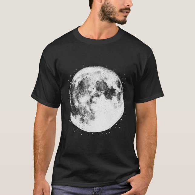 Full Moon Moon Phase And T-Shirt (Front)