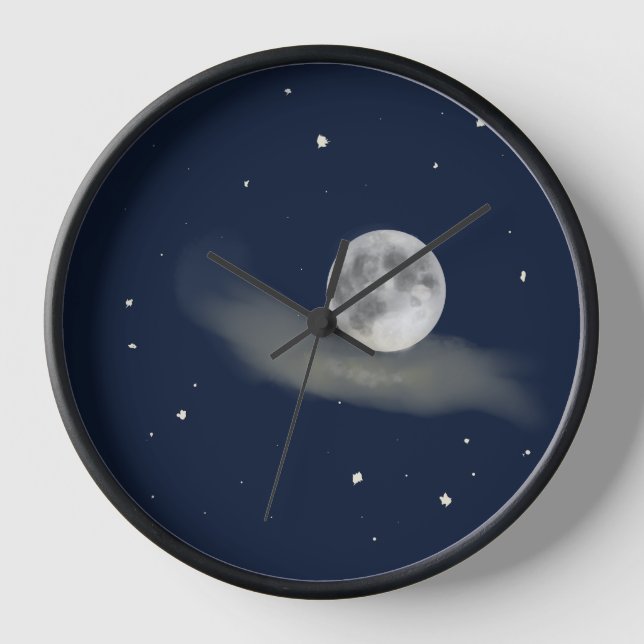 Full moon night  clock (Front)