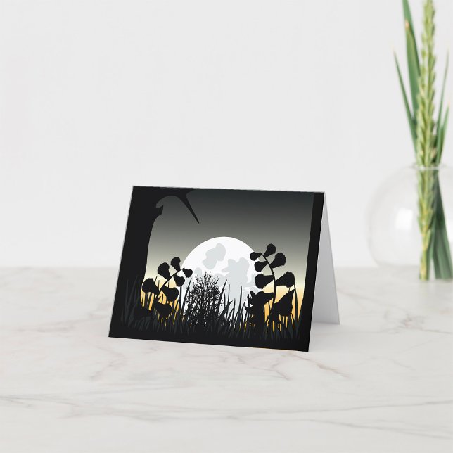 Full Moon Night Landscape Thank You Card (Creator Uploaded)