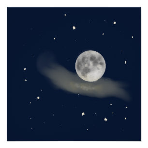 Full moon night  poster