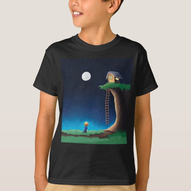 Full Moon Night Sky T-Shirt (Front)